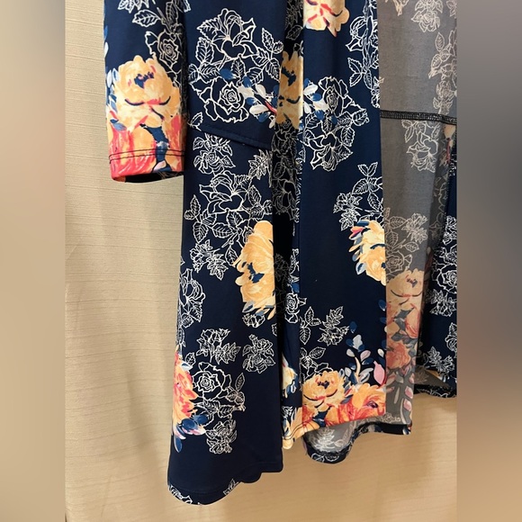 🔵 Atrizan Robin Barre Navy Pink Floral Open Cardigan size XS 🇨🇦 Long Sleeve - Picture 6 of 7